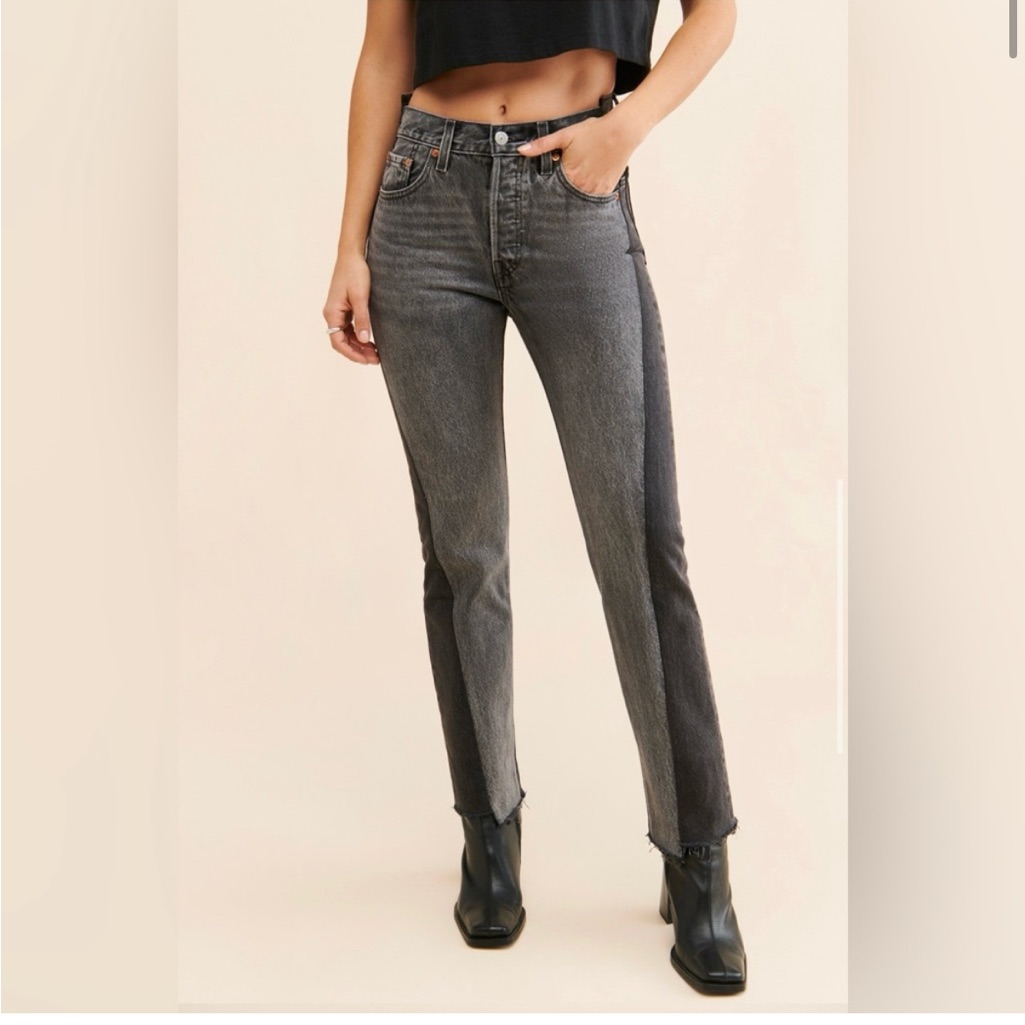 Levi 501 W27 L30 Black And Grey